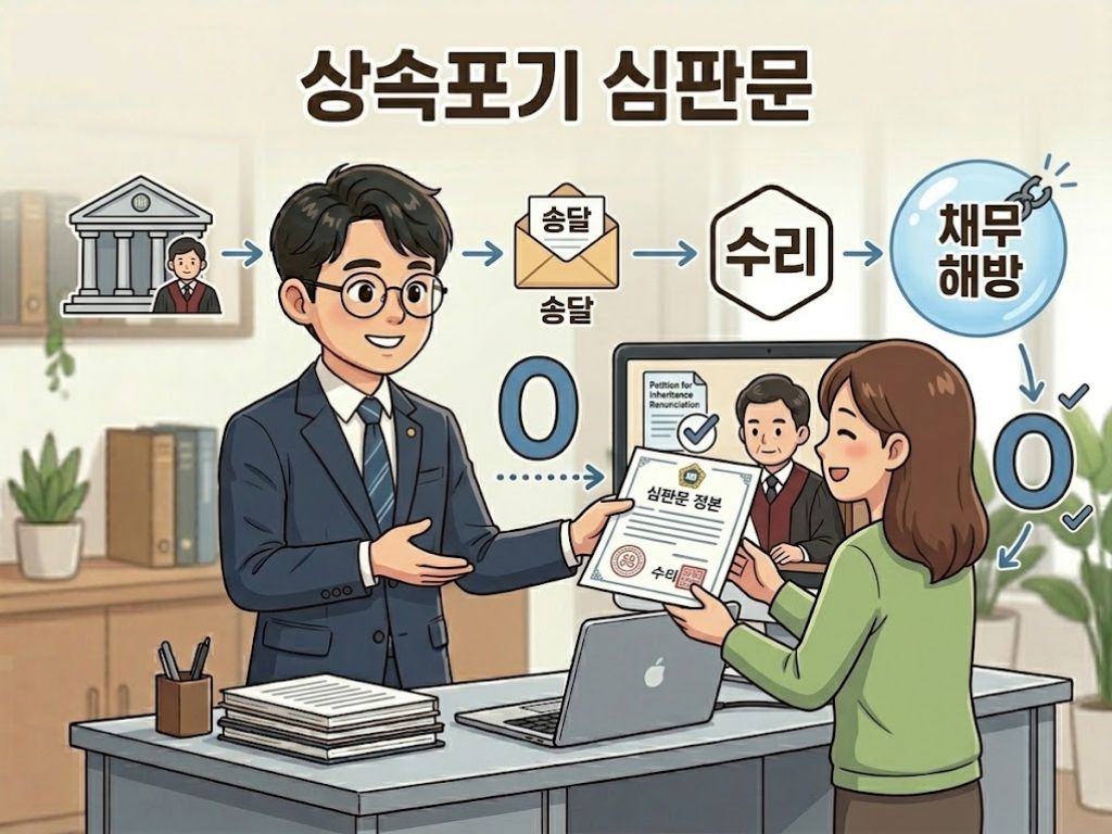 수리 및 심판문 고지 설명 이미지