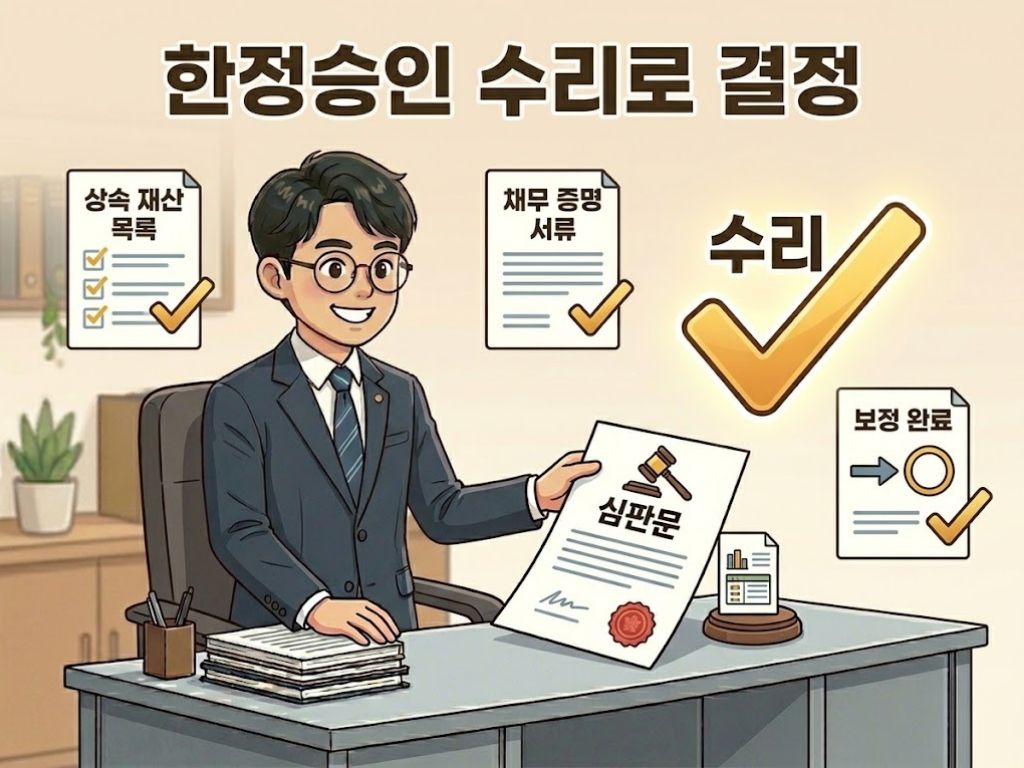 법원 보정 대응 및 수리 결정 설명 이미지