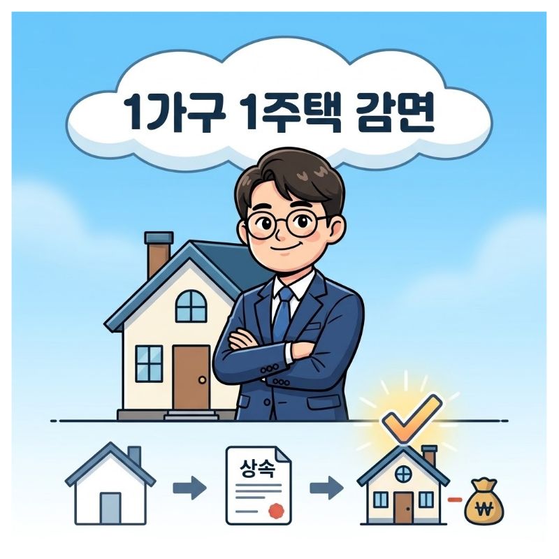 1가구 1주택 세액 감면 신청 설명 이미지