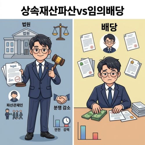 상속재산파산vs임의배당