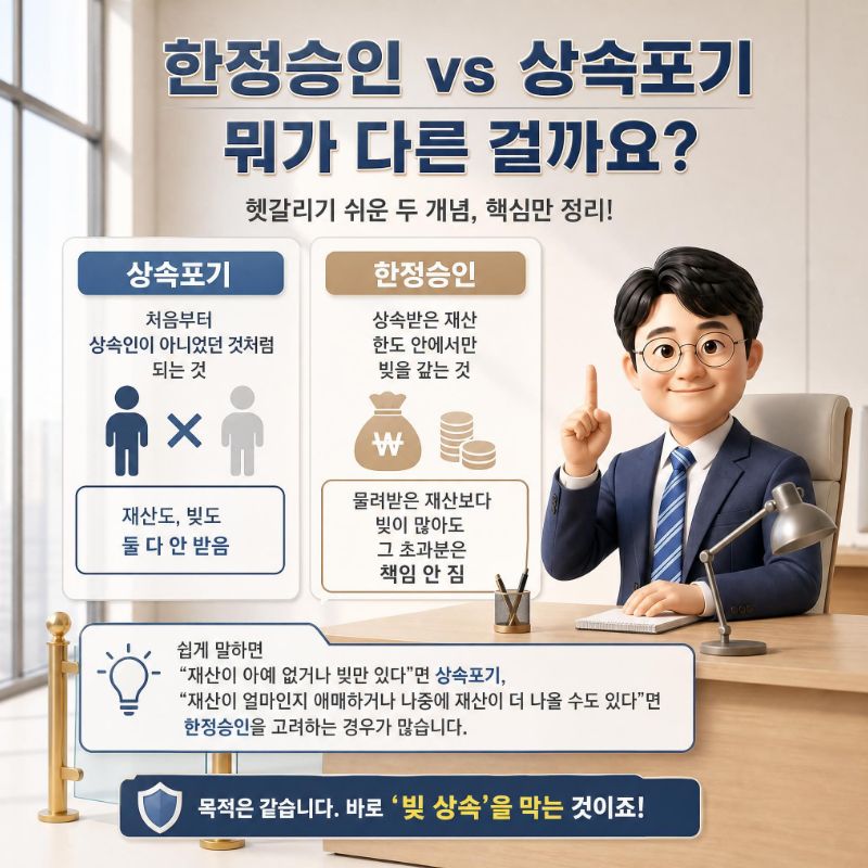 한정승인 상속포기 차이점