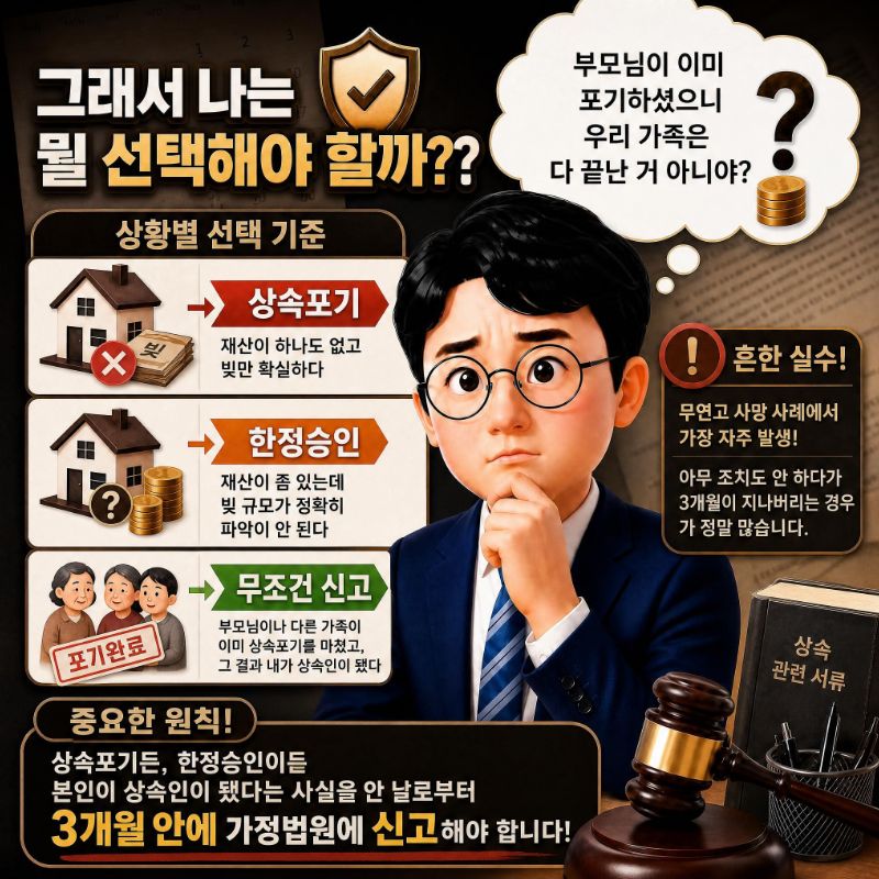 한정승인 상속포기 기준