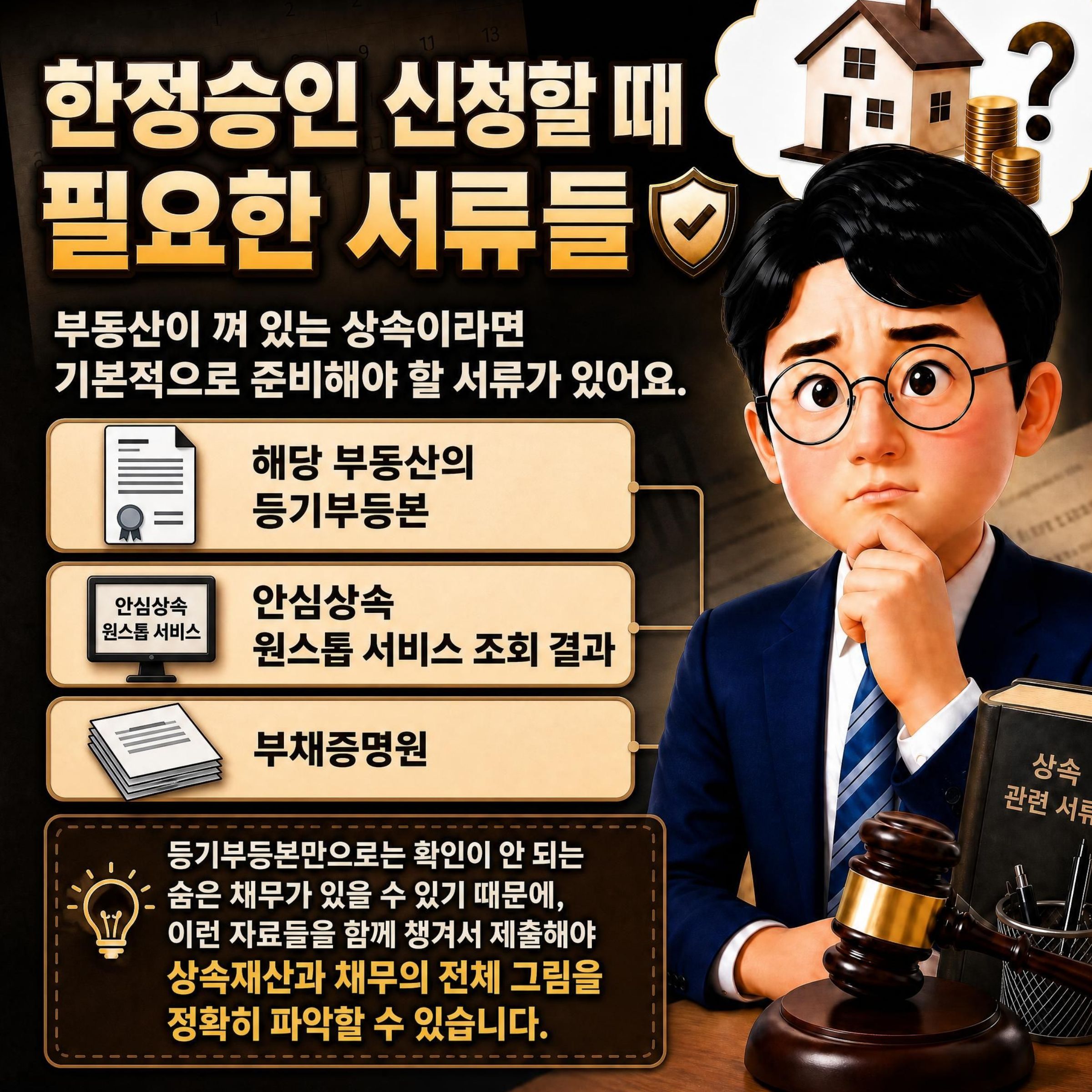 한정승인 필요서류